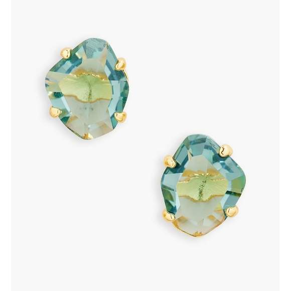 kate spade Jewelry - Kate Spade Treasure Trove Gold Plated Blue Crystal Stud Earrings, NWT